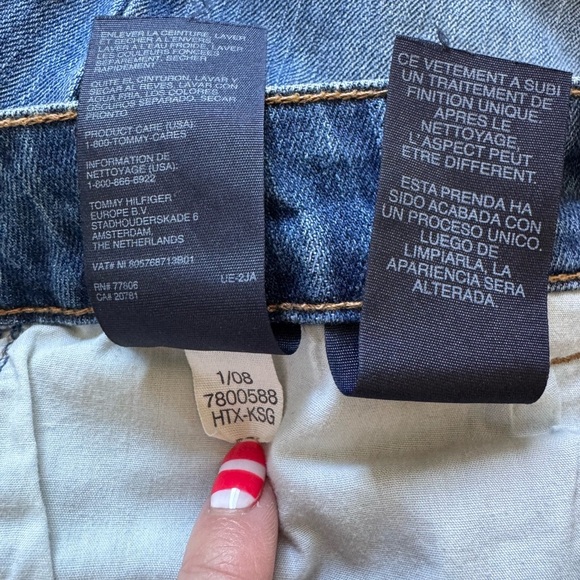 Women's Tommy Hilfiger Blue Ankle Cropped Jeans Denim Straight Fit Size 10 - Picture 5 of 5